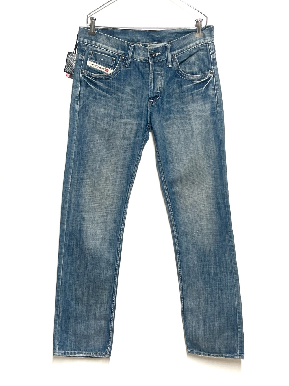 NWT Diesel Lyuker Straight Leg Dragon Embroidered Mens Jeans Sz 32/34